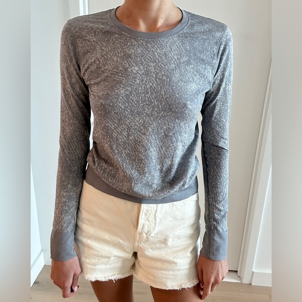 Lululemon Grey Long Sleeve Athletic Top